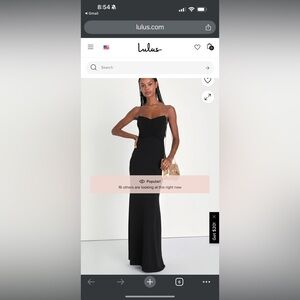 Iconic Arrival Black Strapless Bustier Mermaid Maxi Dress. TAGS ON!